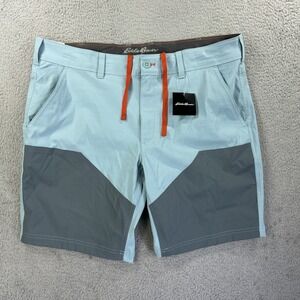 Eddie‎ Bauer Shorts Mens 38 Blue Guide Headpin Classic Fit Brush Performance NEW